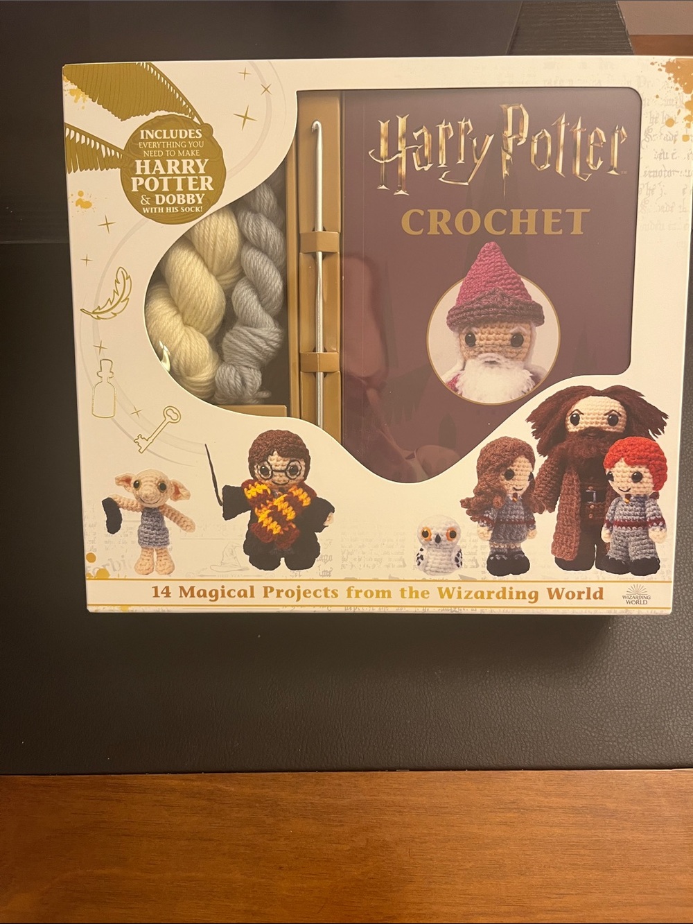 Harry Potter Crochet Kit - Cream & Gray Yarn Set